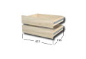 Obrázek 1 - Komplet zásuvek Praktik L430, hloubka 450 mm, 2 ks, dekor Artwood světlý
