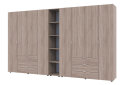 Obrázek 4 - Skříň osmidveřová s regálem Gelar 348.2 cm Dub sonoma