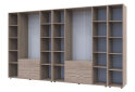 Obrázek 6 - Skříň osmidveřová s regálem Gelar 348.2 cm Dub sonoma