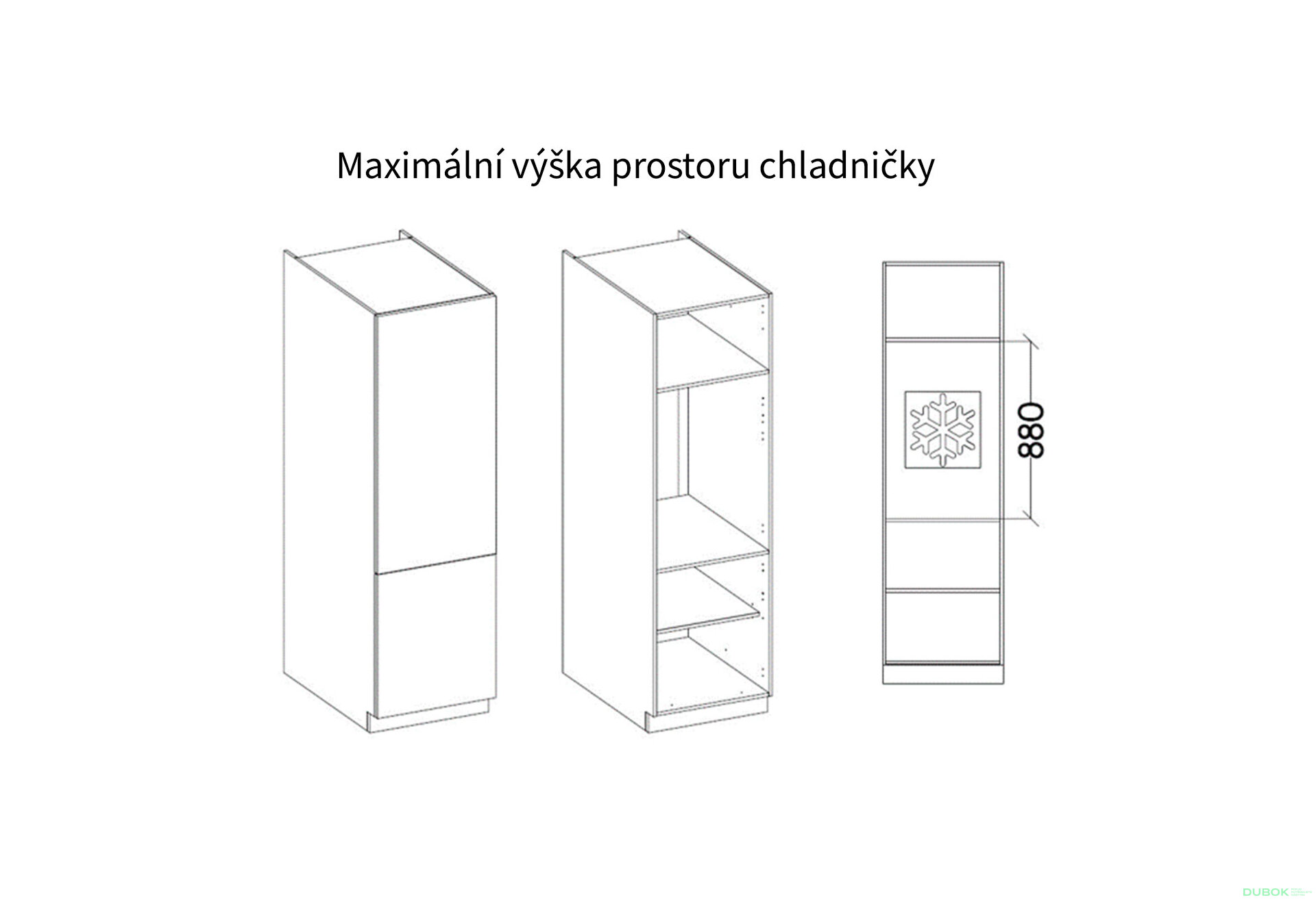 Obrázek 4 - Kuchyně Tony 2.6 matera / bílý