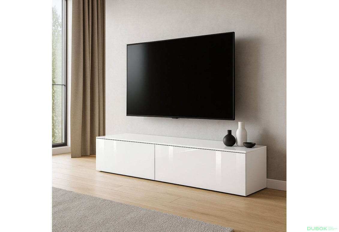 Obrázek 2 - TV stolek 1,75 lesklá bílá Legs Box