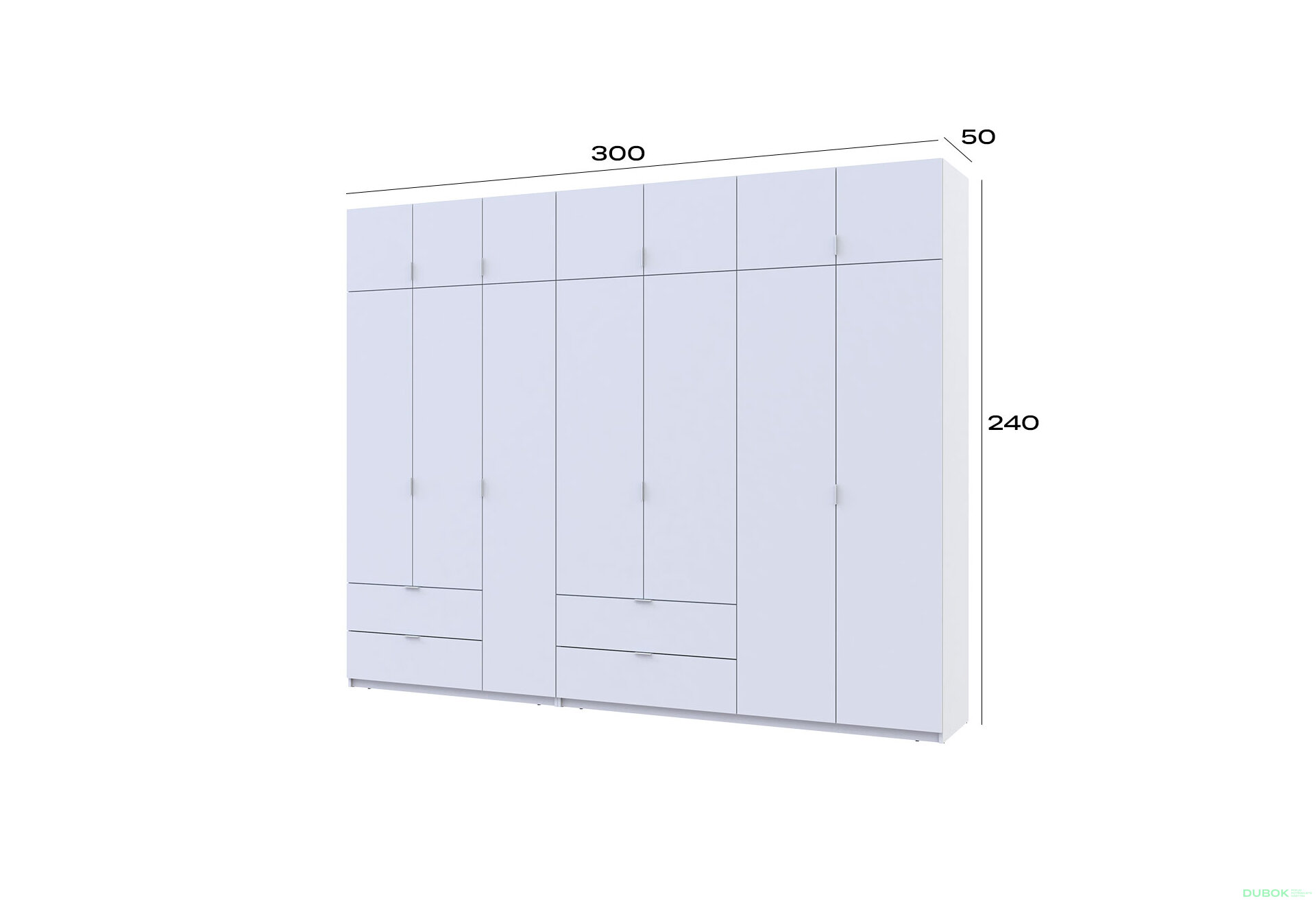 Obrázek 7 - Skříň Lukas 3+4 DT 300 bílá