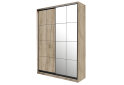 Obrázek 1 - Skříň 2D Loft 1200x600x2400, DTD + zrcadlo, Lines BL, Dub kraft šedý Vystavený kus