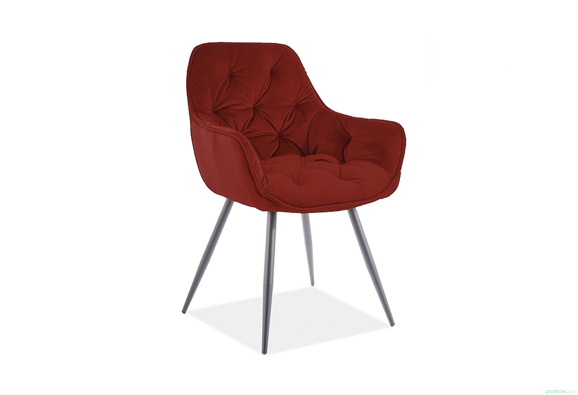 Obrázek 2 - Židle Cherry Matt Velvet kaštanový Bluvel 59, matná černá kov