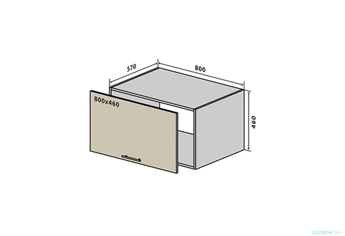 V78 Skříňka nad digestoř 80 Interno Luxe