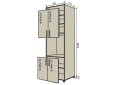 Obrázek 1 - N20 Skříň (horní f30x92-2ks, dolní f30x72-2ks) Interno Luxe
