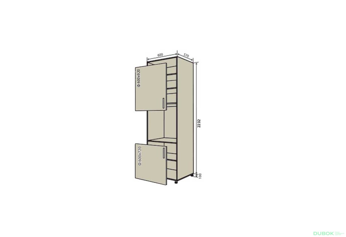 N20 Skříň (vrch f60x92-1ks, spodek f60x72-1ks) Interno Luxe