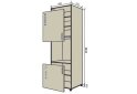 Obrázek 1 - N20 Skříň (vrch f60x92-1ks, spodek f60x72-1ks) Interno Luxe