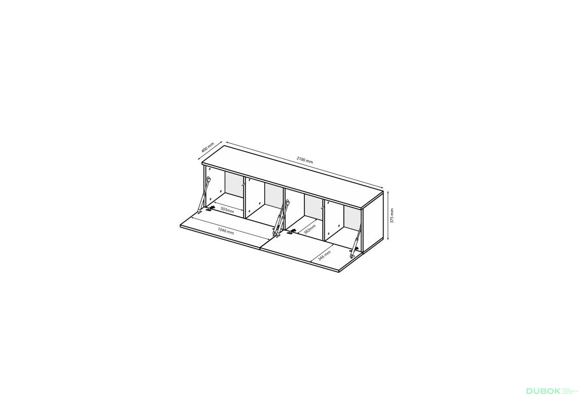 Obrázek 7 - TV stolek 2,1 kašmírový lesk Legs Box
