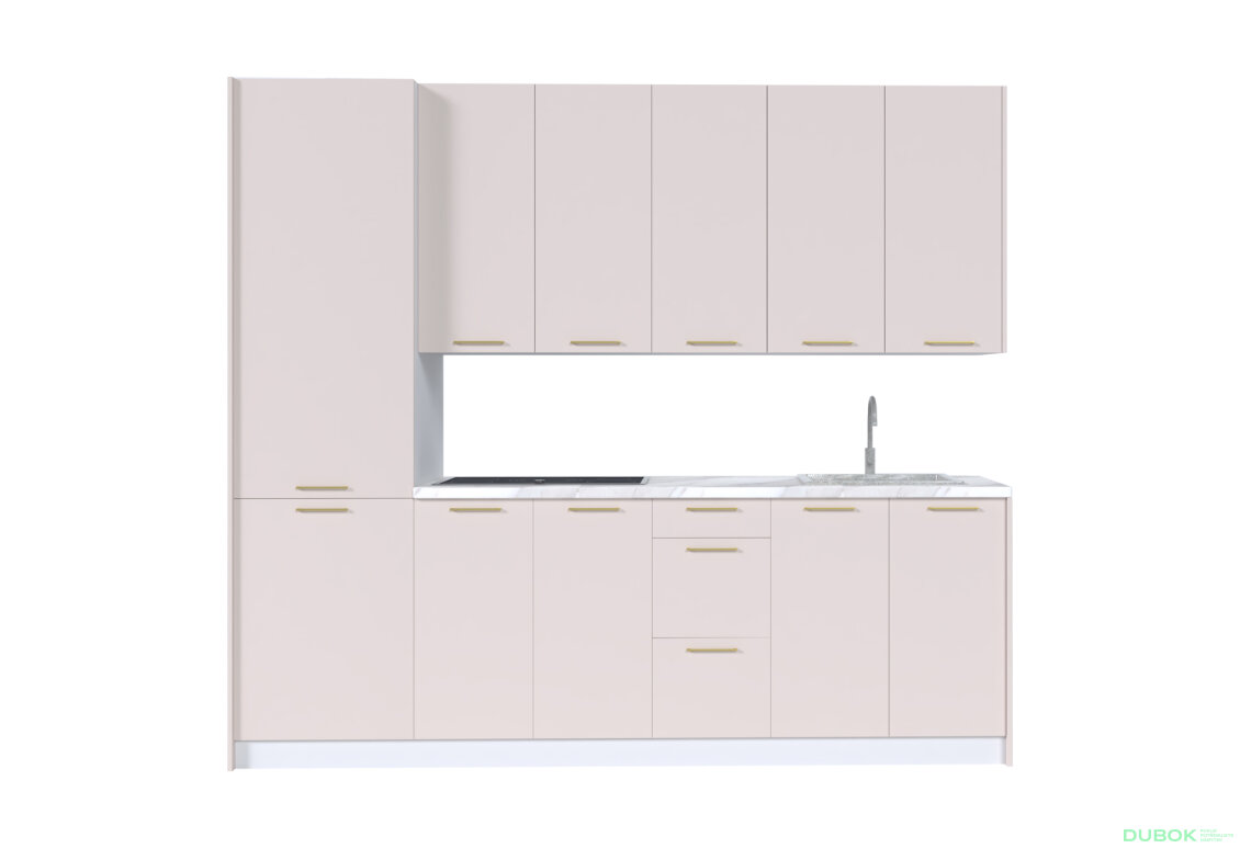 Obrázek 2 - Sada 2.6 Bílá / Kašmír, úchyty zlato Leo