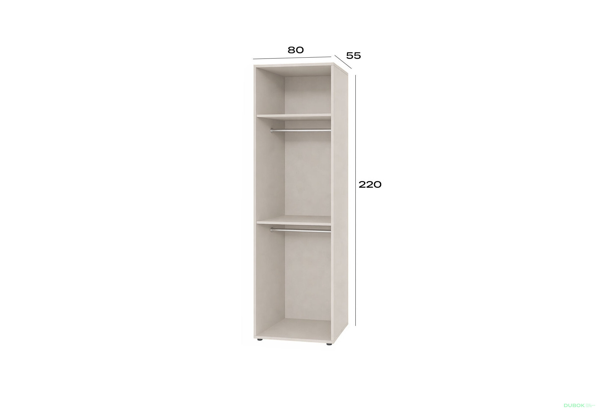 Obrázek 2 - Korpus modul 2 (h-2200*800) kašmír Space