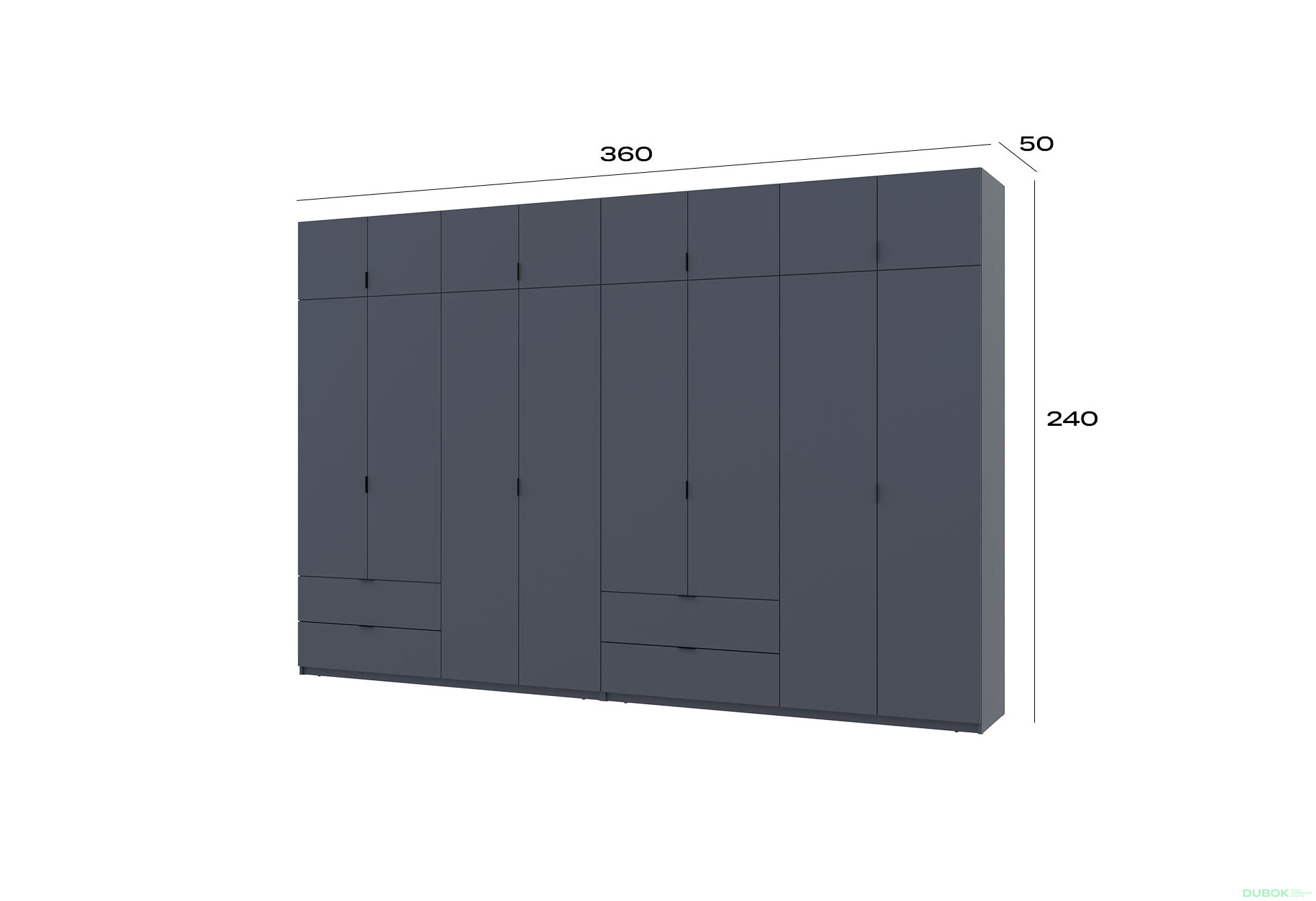 Obrázek 7 - Skříň Lukas 4+4 DT 360 grafit