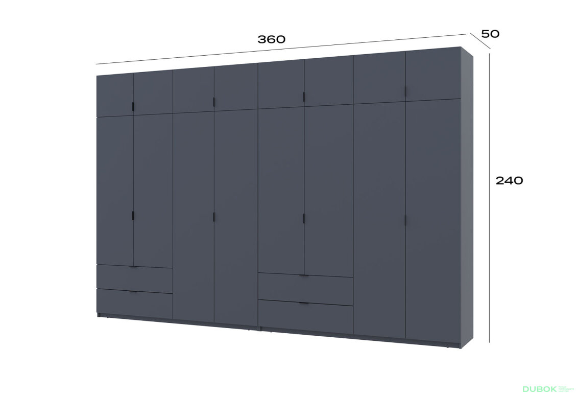 Obrázek 7 - Skříň Lukas 4+4 DT 360 grafit