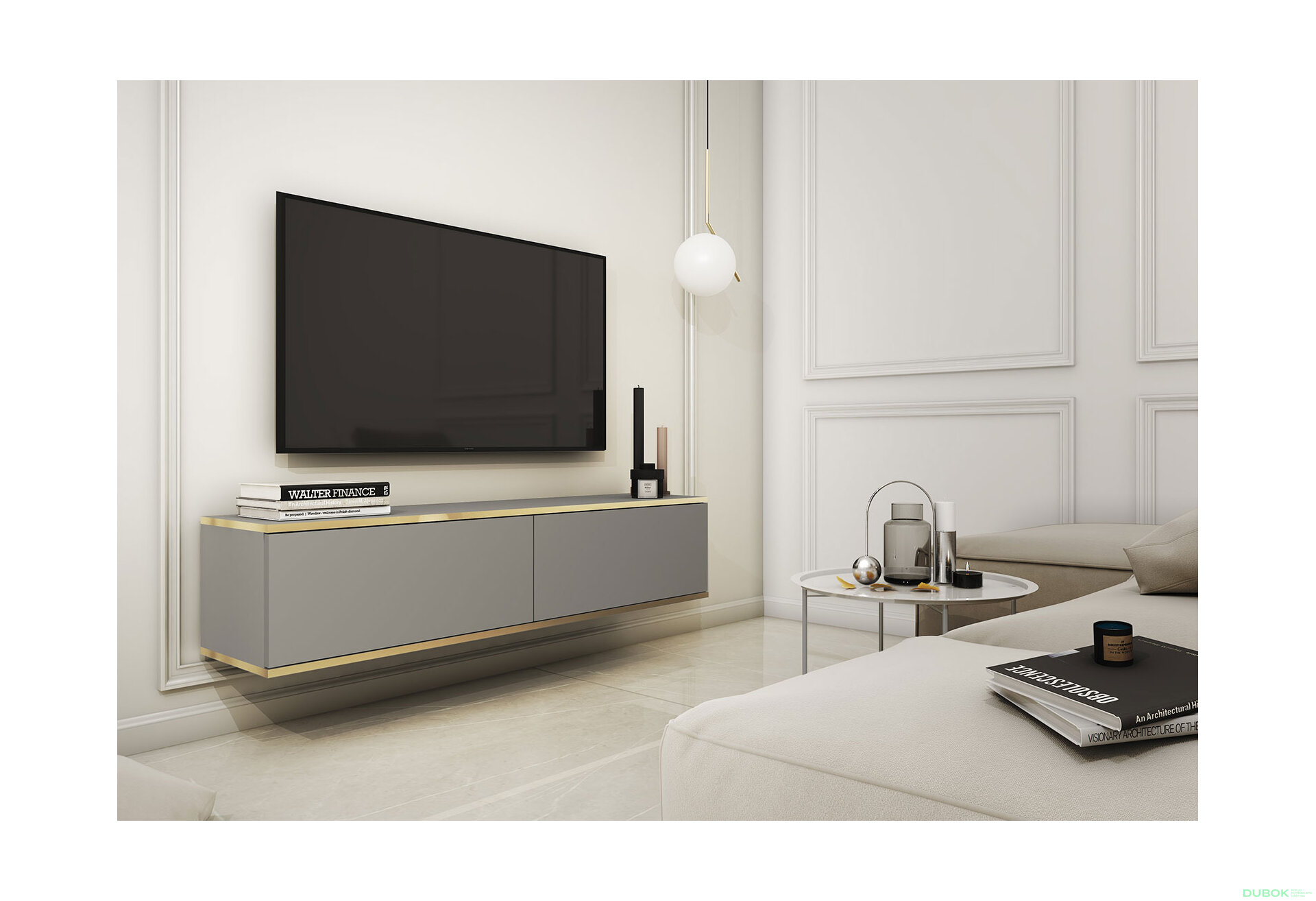 Obrázek 2 - TV stolek RTV 135 šedý Oro