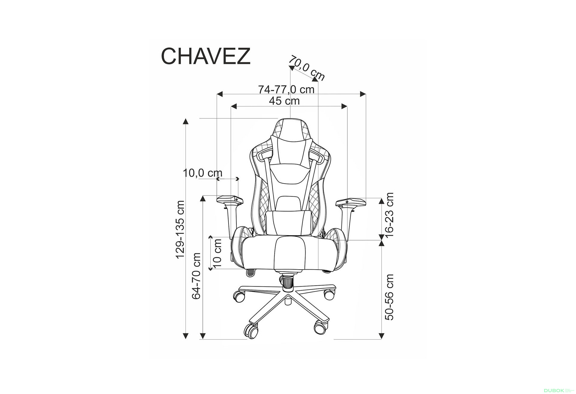 Obrázek 12 - Otočné křeslo Chavez černý