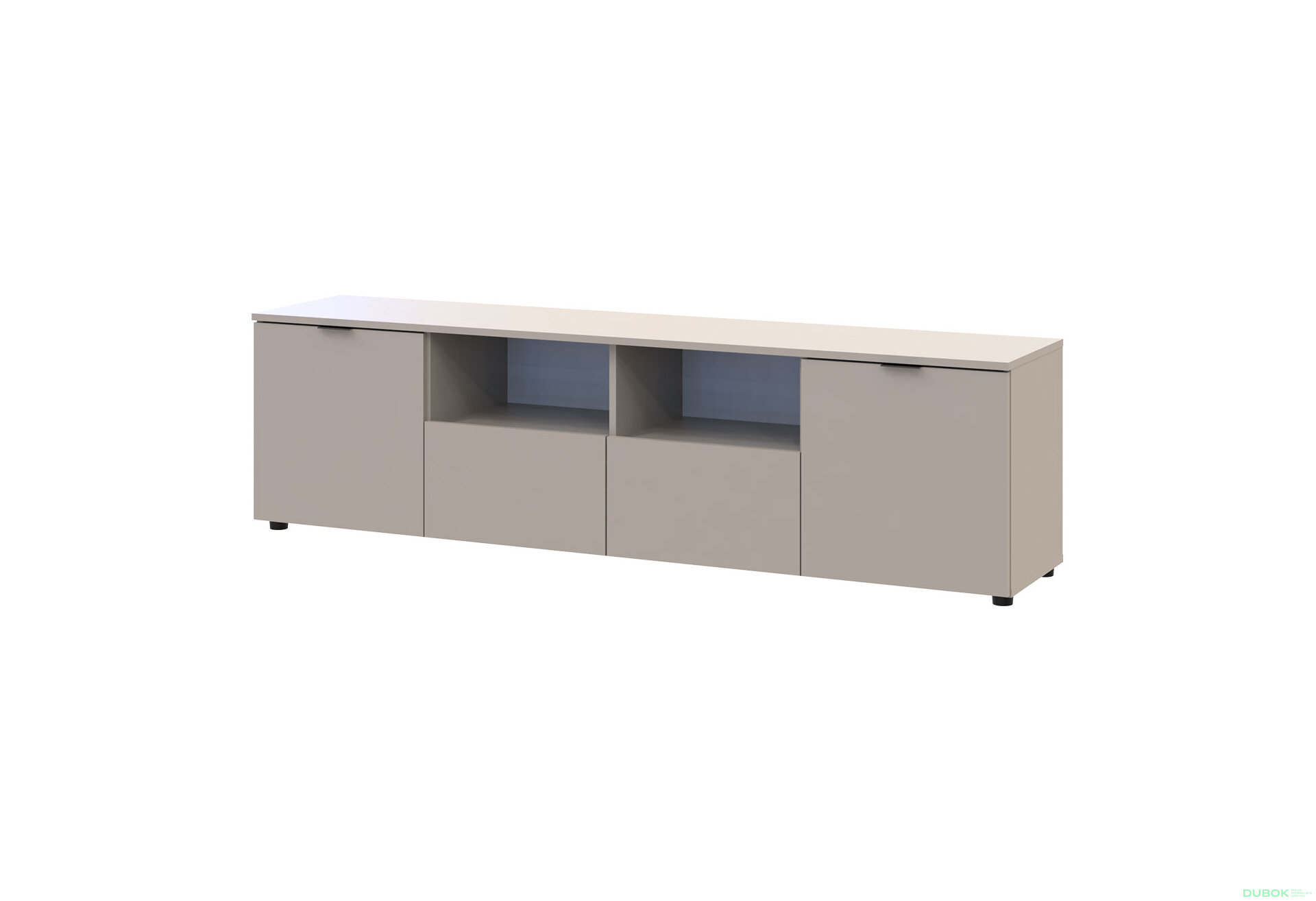 Obrázek 1 - TV stolek s dvířky a zásuvkami Ron 4 180 cm kašmír