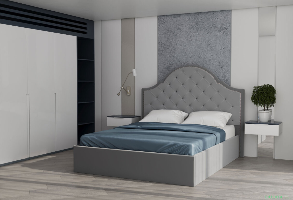 Obrázek 2 - Postel s úložným prostorem Milana 160x200 cm s roštem Světle šedá