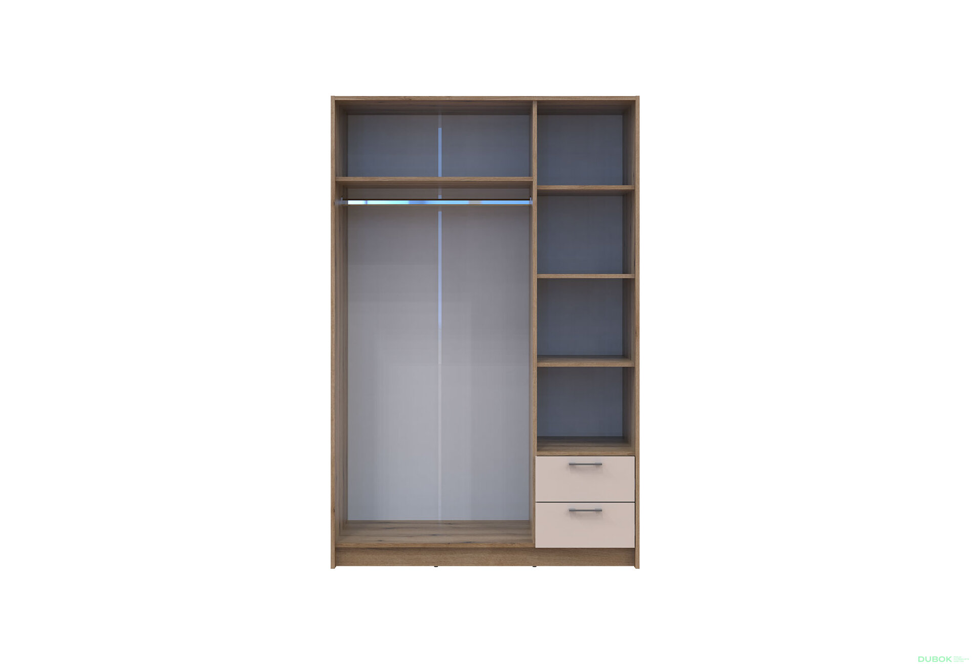 Obrázek 6 - Skříň Rondi 3D dub artisan / kašmír 121x52x195