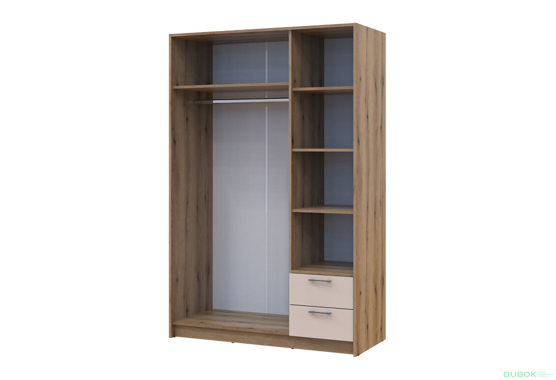 Obrázek 7 - Skříň Rondi 3D dub artisan / kašmír 121x52x195
