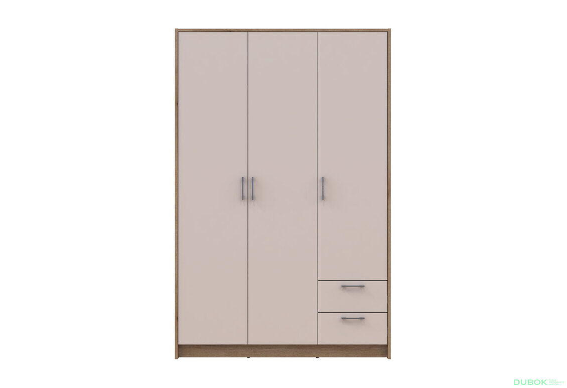 Obrázek 3 - Skříň Rondi 3D dub artisan / kašmír 121x52x195