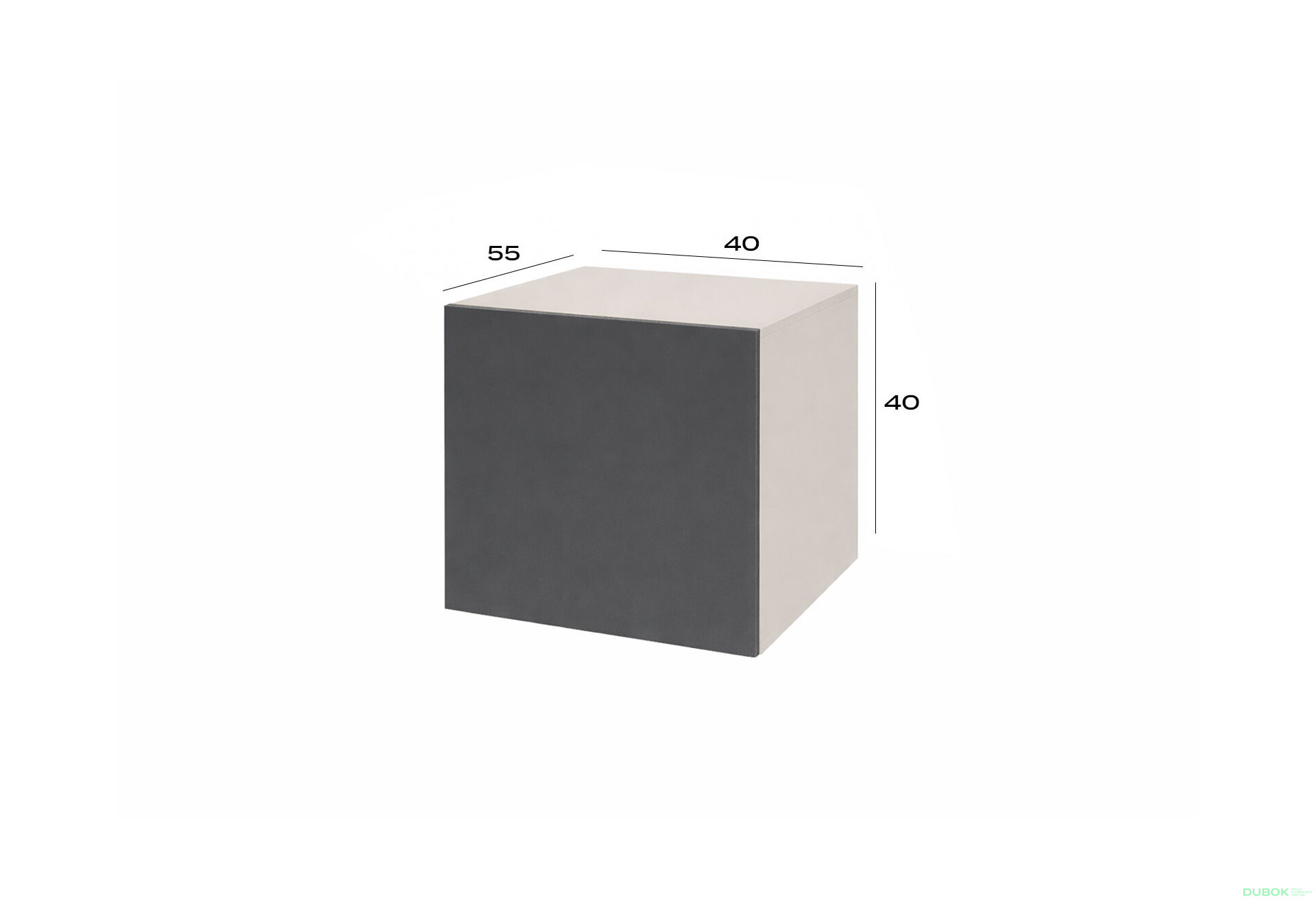 Obrázek 2 - Nástavec na skříň 40 cm kašmír / grafit Space