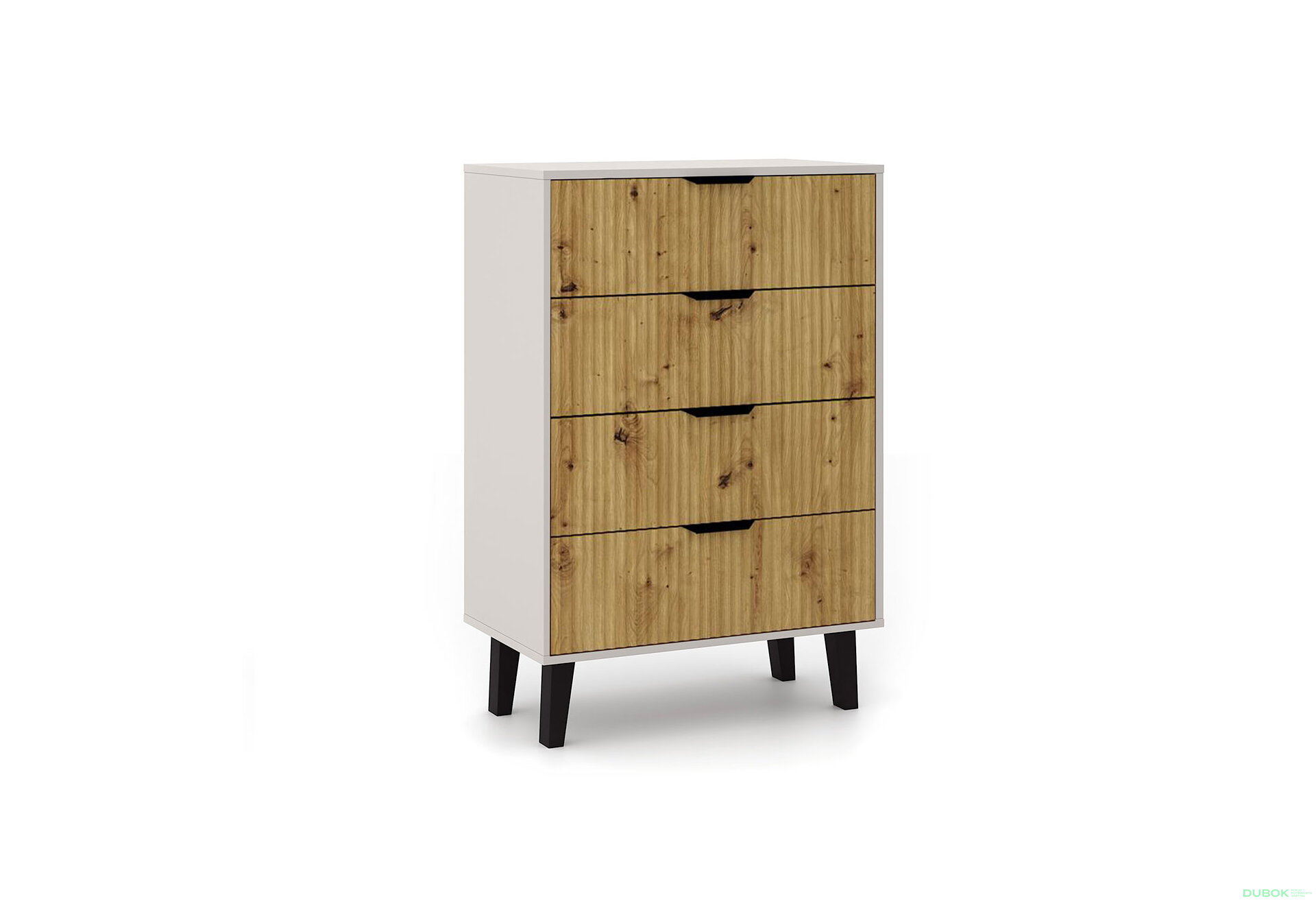 Obrázek 3 - Komoda Borg Duo 4Š kašmír / dub artisan