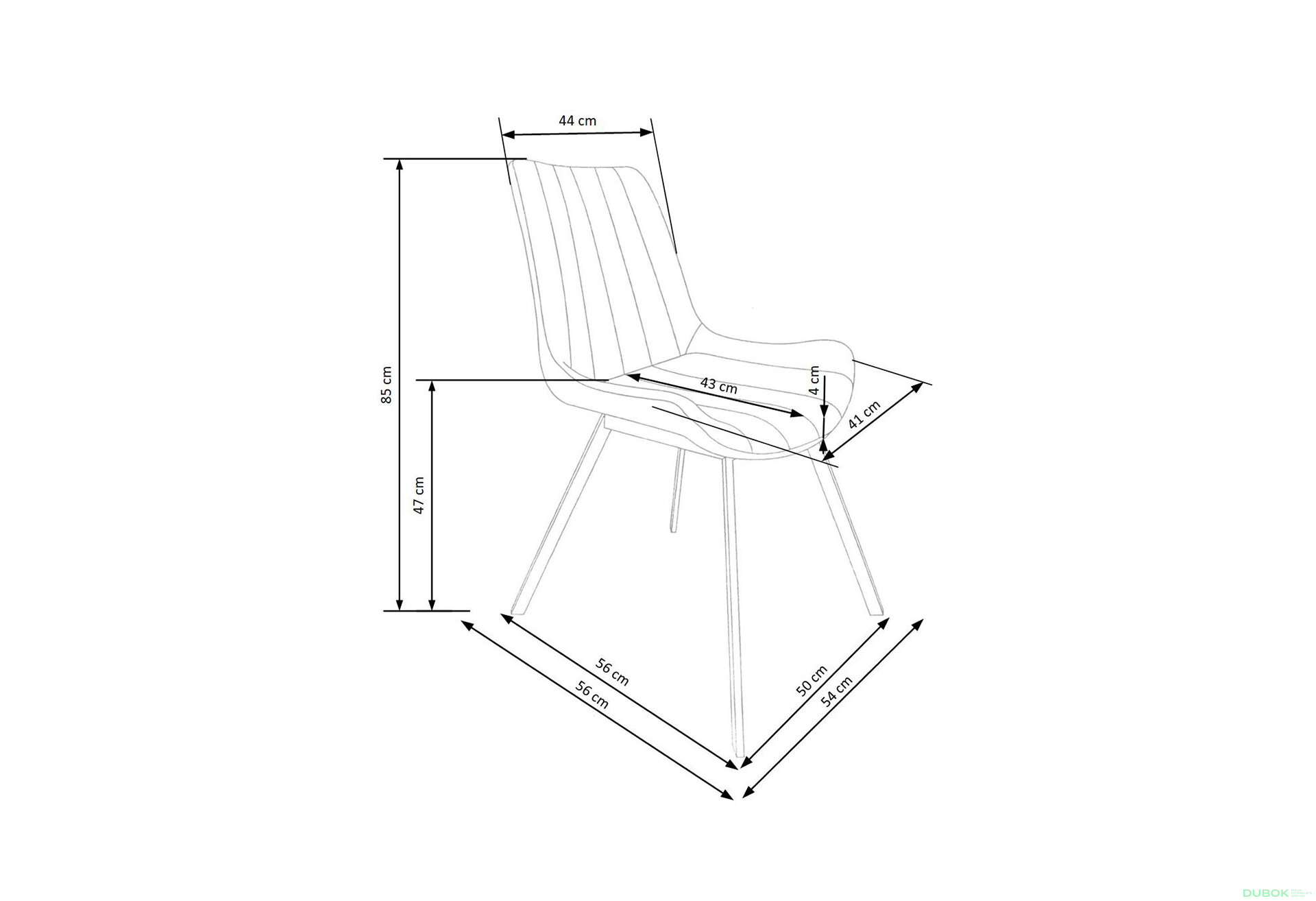 Obrázek 9 - Židle K279 czarny metal / popielata ekoskóra