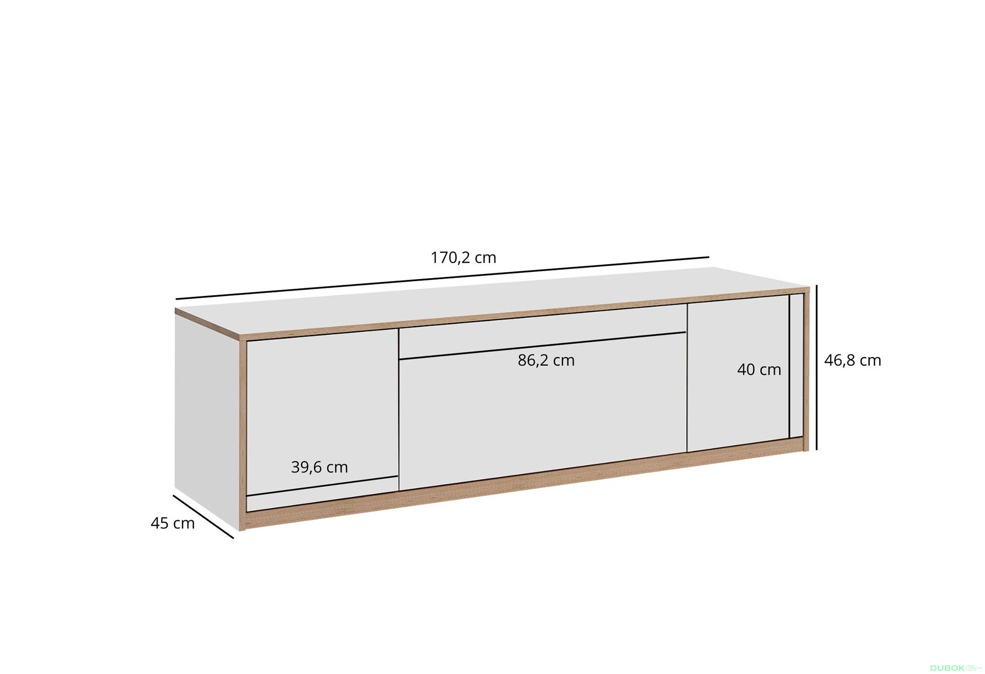 Obrázek 6 - TV stolek 2d1k bílý Complex