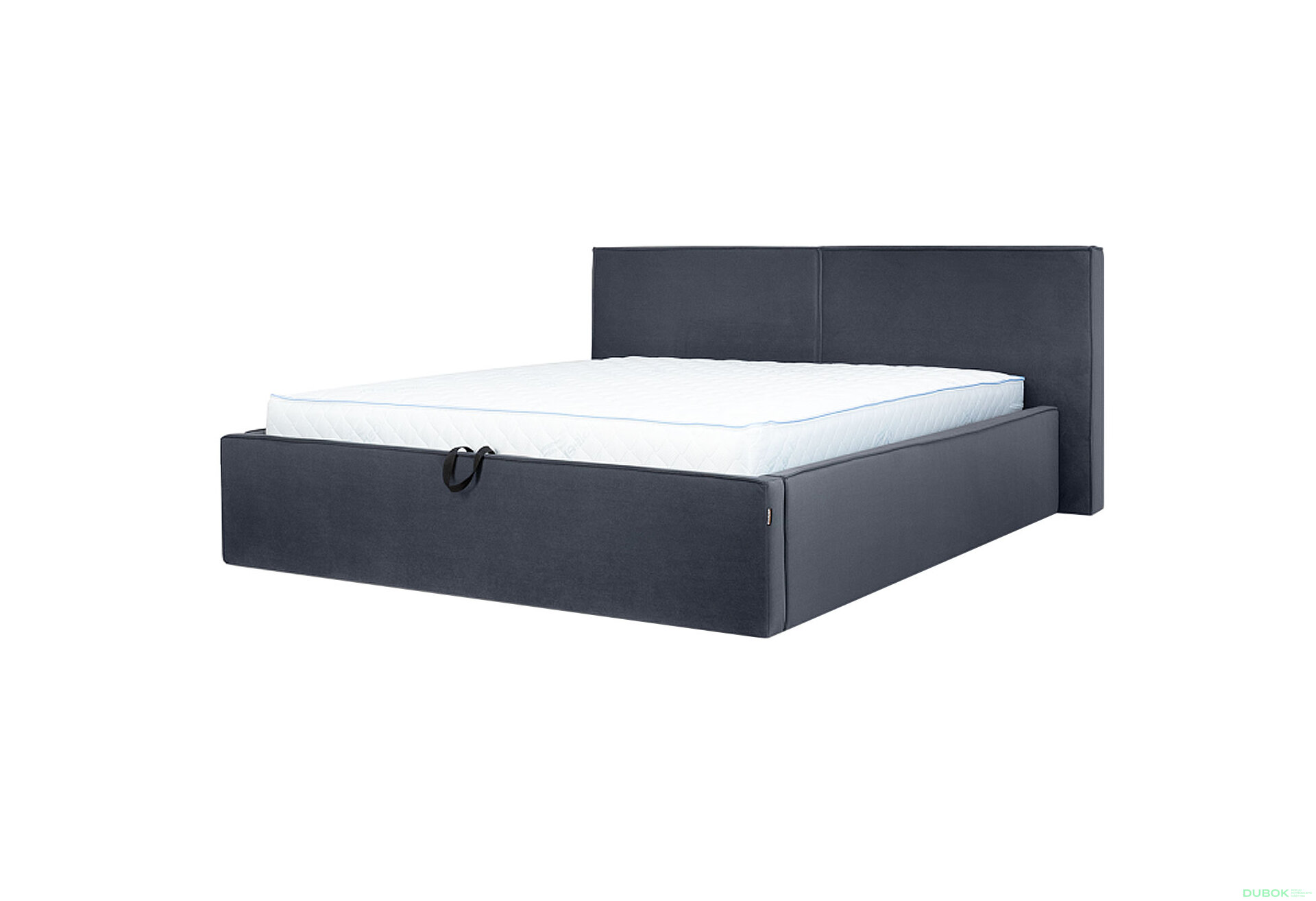 Obrázek 1 - Postel 1,6x2,0 s výklopným roštem, grafit (Royal Velvet 21) Duo