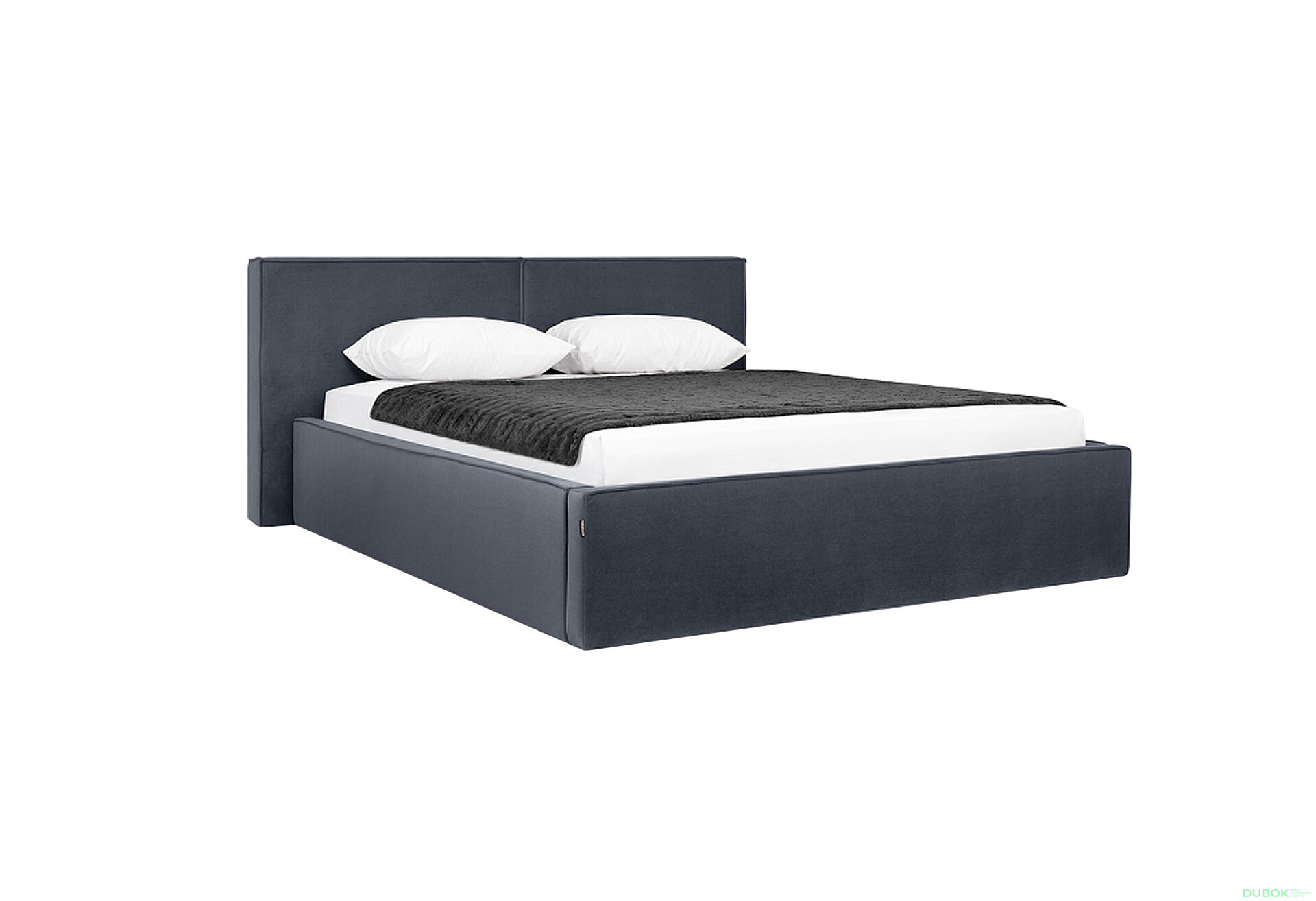 Obrázek 4 - Postel 1,6x2,0 s výklopným roštem, grafit (Royal Velvet 21) Duo