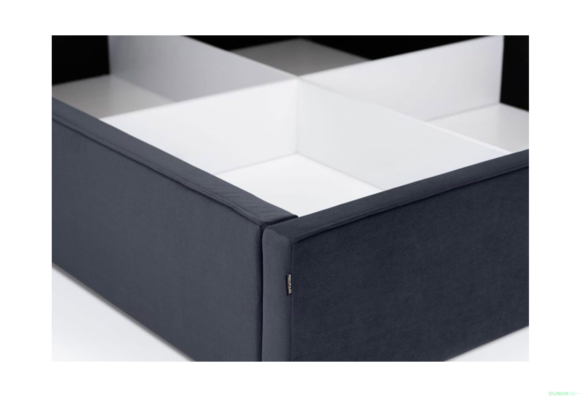 Obrázek 6 - Postel 1,6x2,0 s výklopným roštem, grafit (Royal Velvet 21) Duo