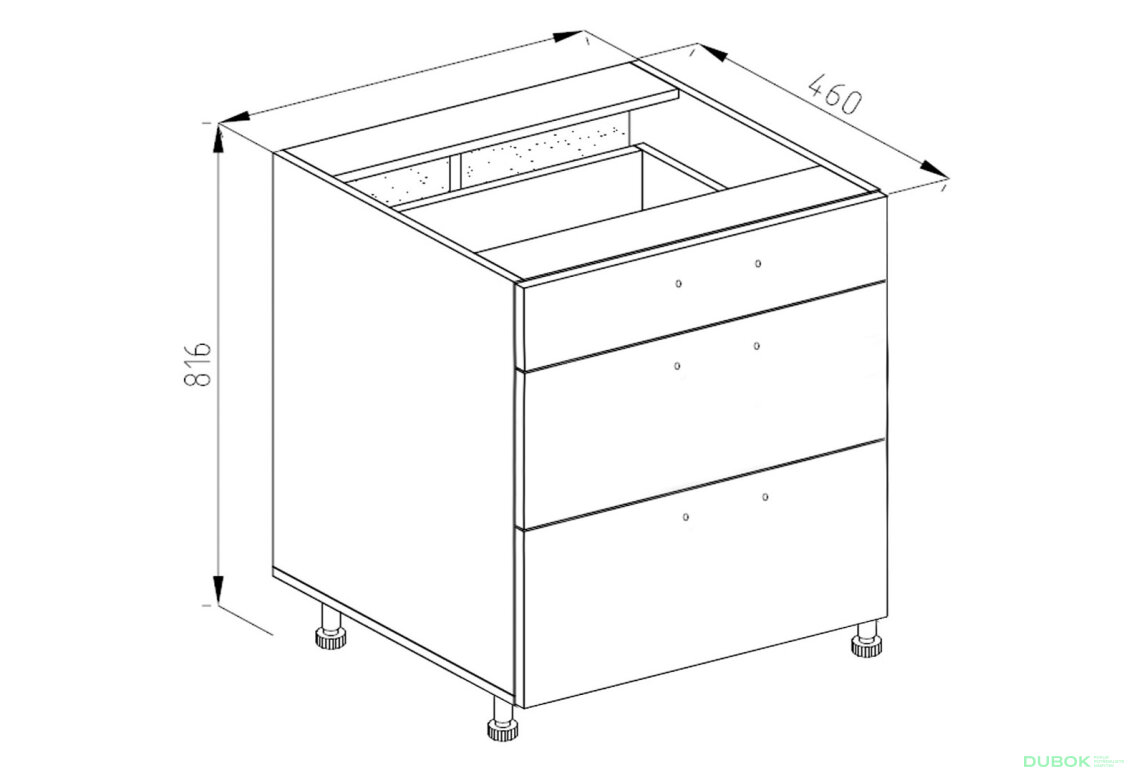 Korpus N 60 3Z (1+2) LUX