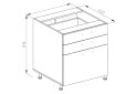 Obrázek 1 - Korpus N 60 3Š (2+1) LUX