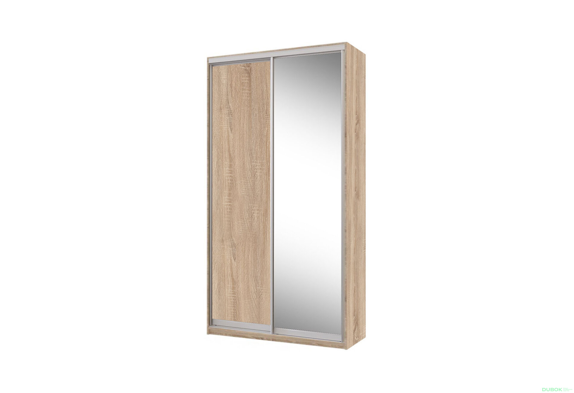 Obrázek 1 - Skříň 2D 1200x2400x600, DTD + zrcadlo, Světlý dub sonoma