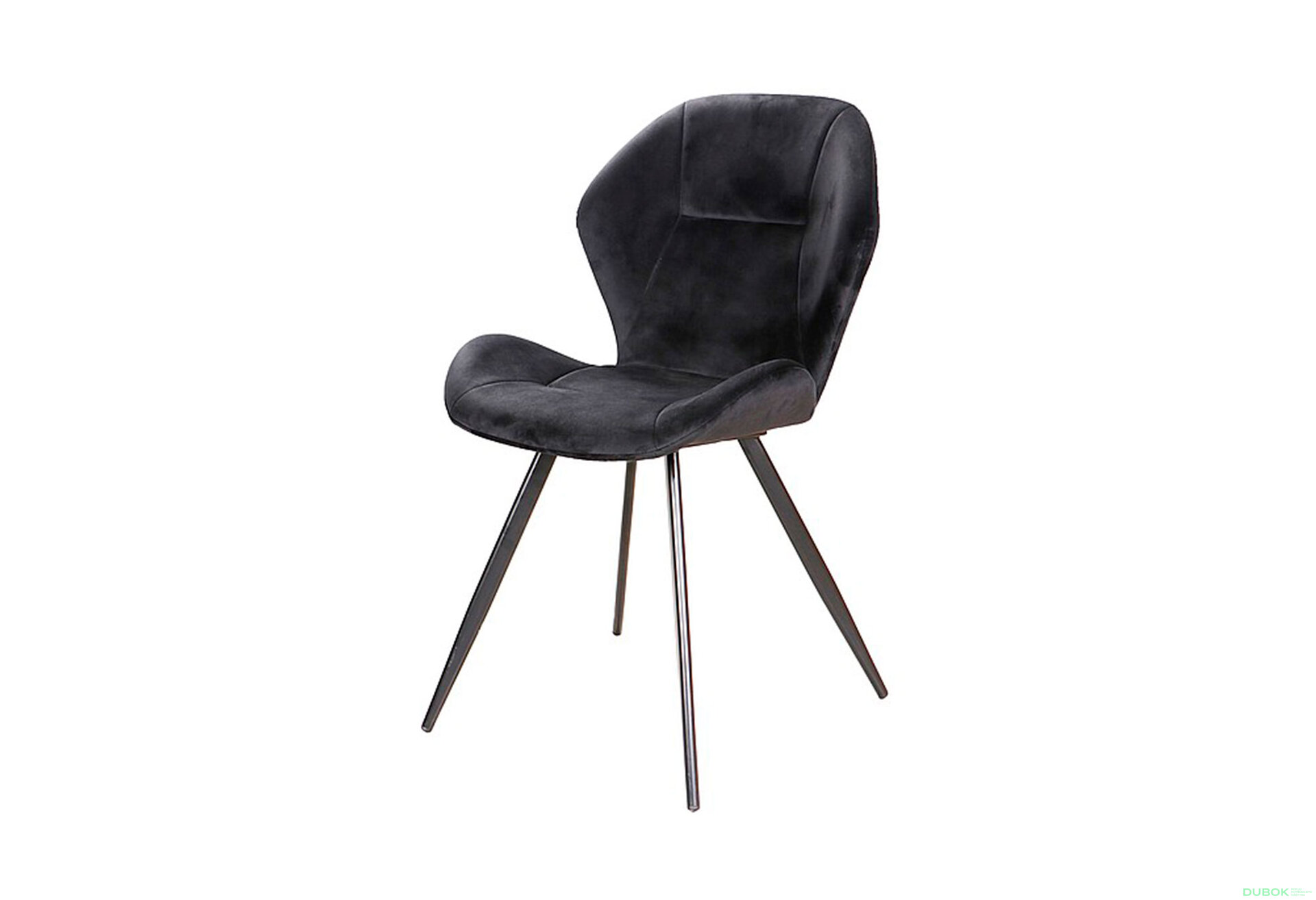 Obrázek 1 - Židle Ginger Velvet černý Bluvel 19, matná černá kov