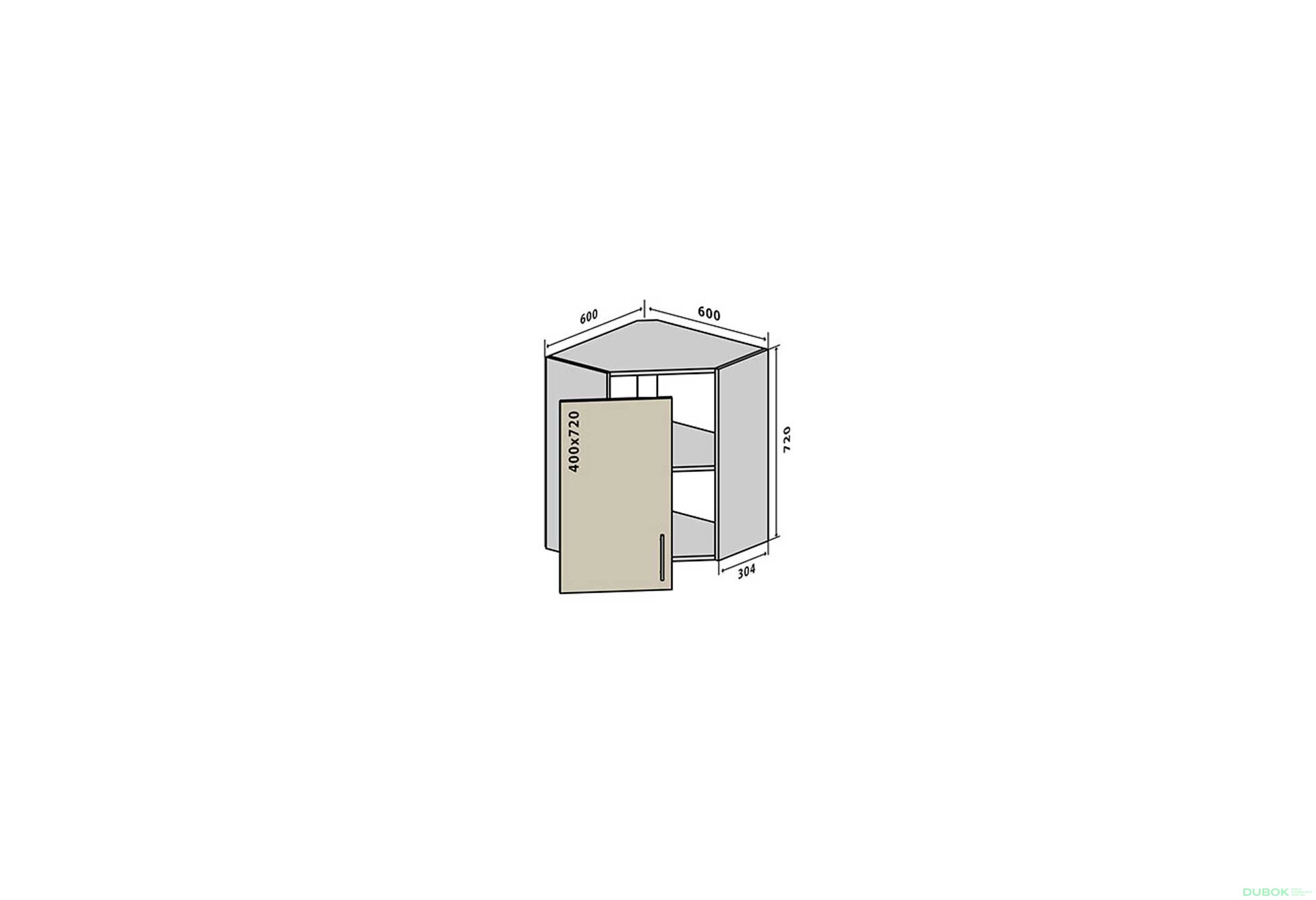 Obrázek 1 - V14 Rohová skříňka 1D Interno Luxe