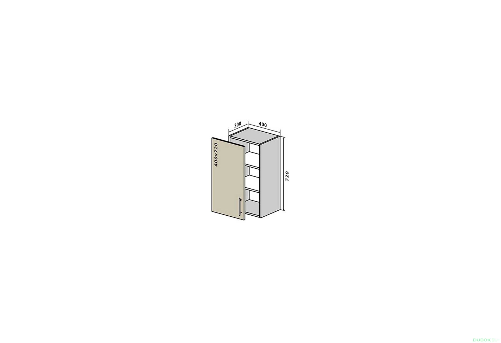 Obrázek 1 - V3 Skříňka 1D 40 Interno Luxe