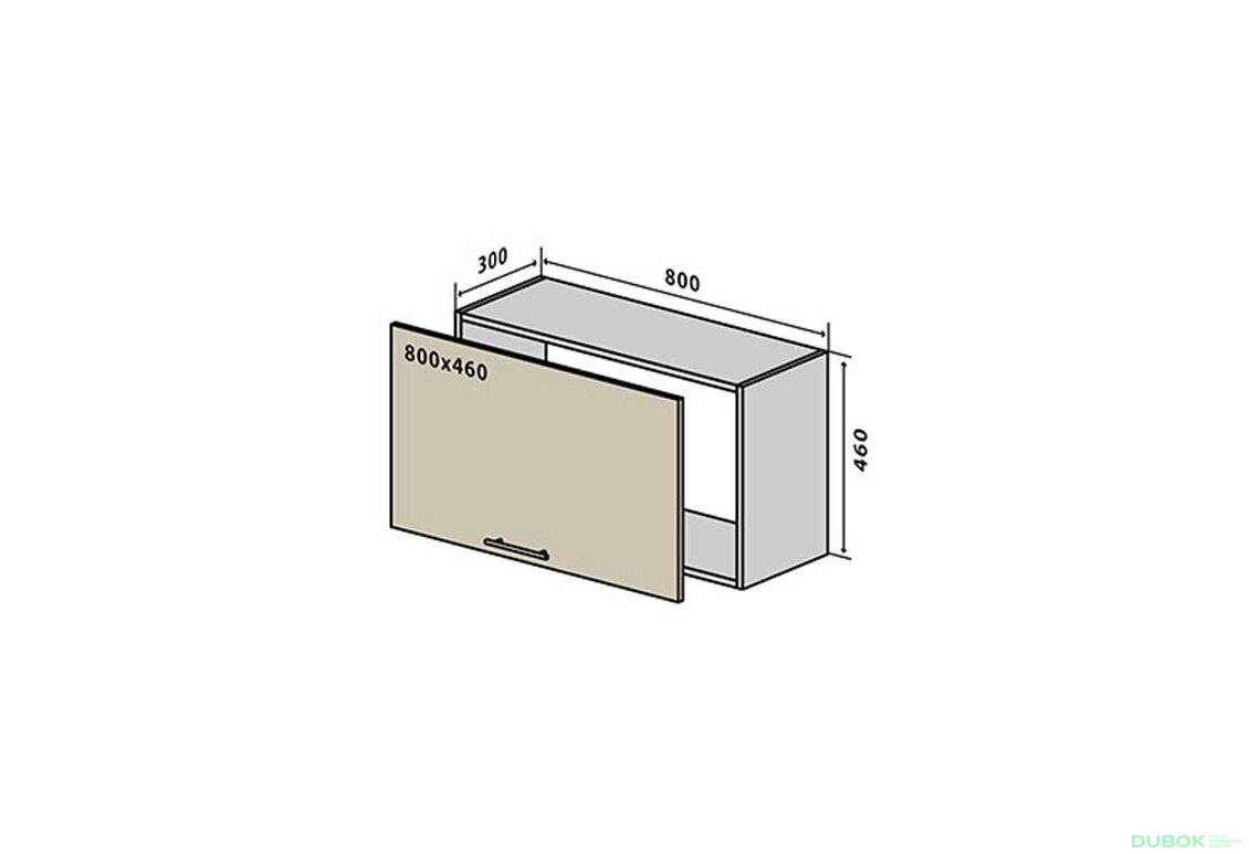 V51 Skříňka nad digestoř 80 Interno Luxe