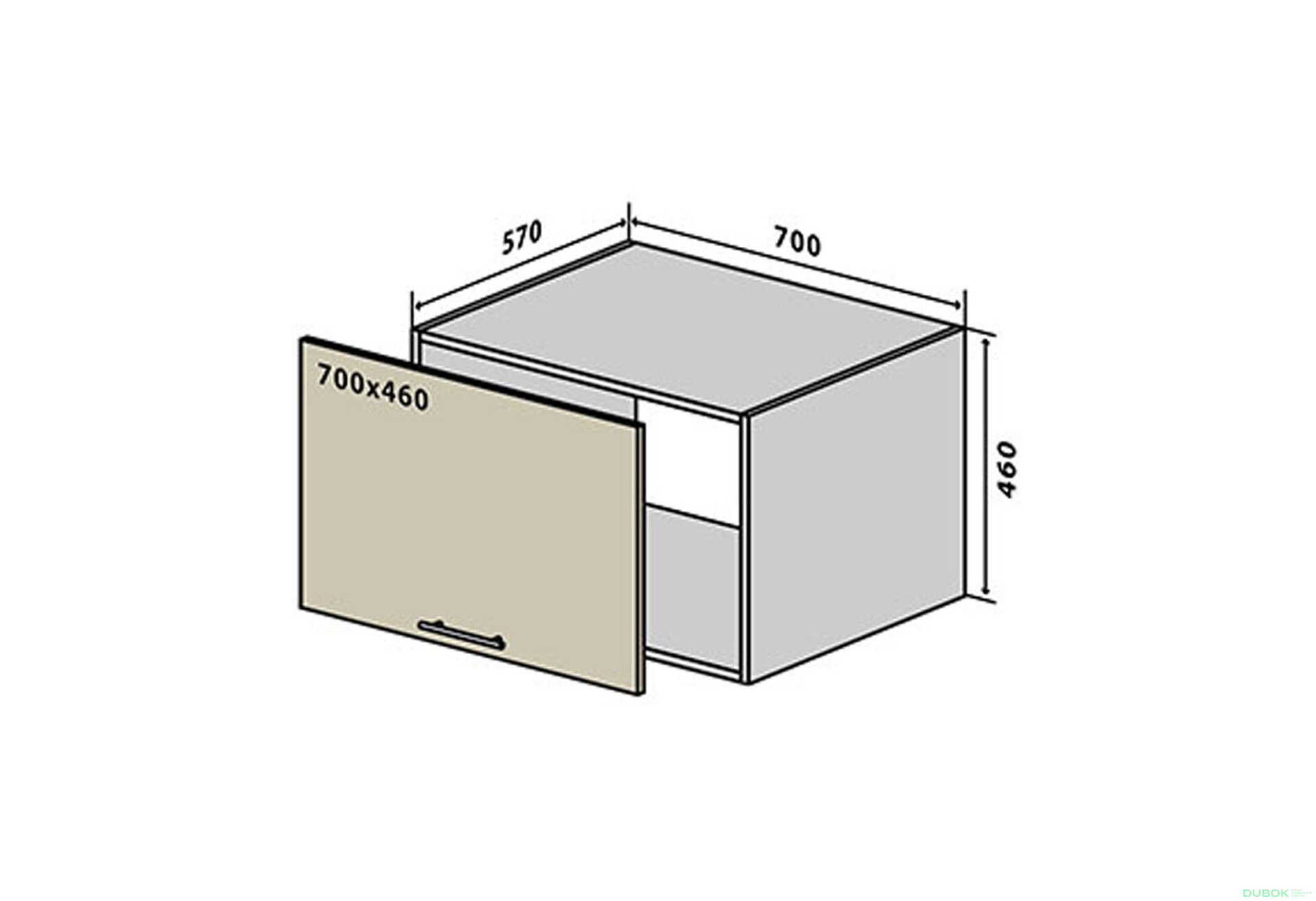Obrázek 1 - V71 Skříňka 70 Interno Glaňec Luxe