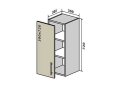 Obrázek 1 - B2 Skříňka 1D 30 Interno Glaňec Luxe