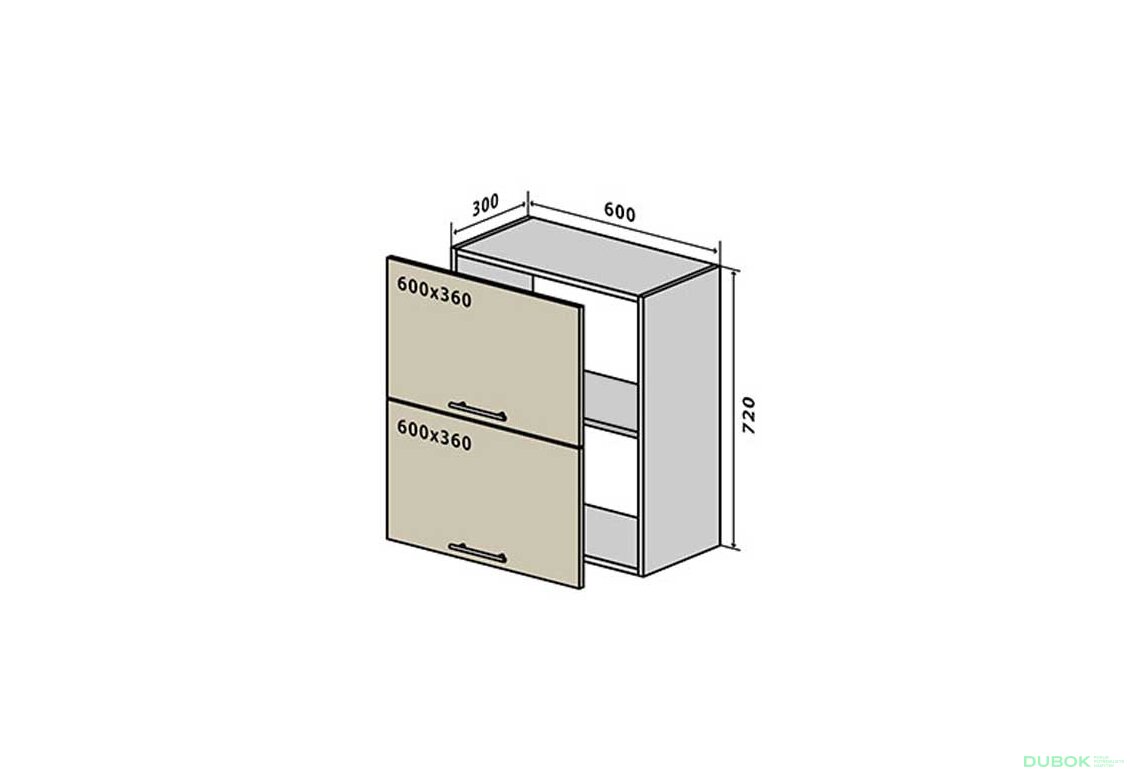 V20 Skříňka 2D 60 Interno Glaňec Luxe