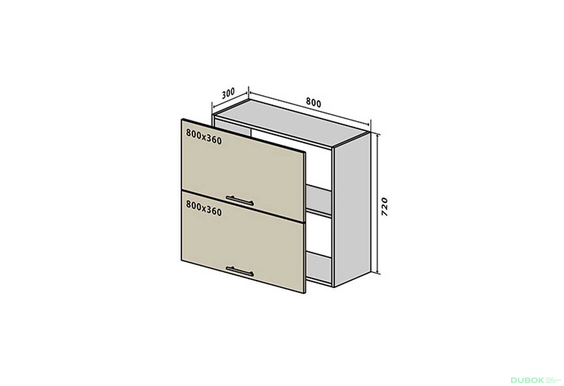 V21 Skříňka 2D 80 Interno Glaňec Luxe