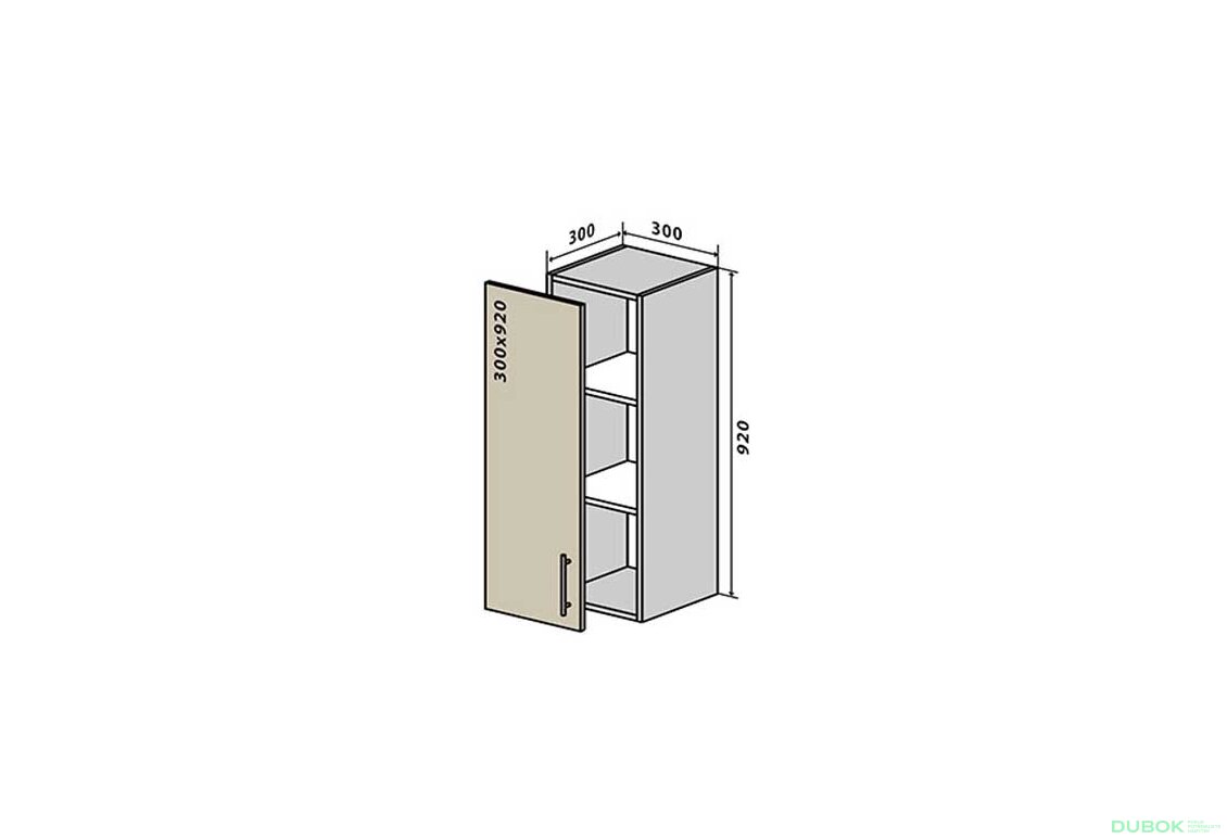 V42 Skříňka 1D 30 Interno Glaňec Luxe