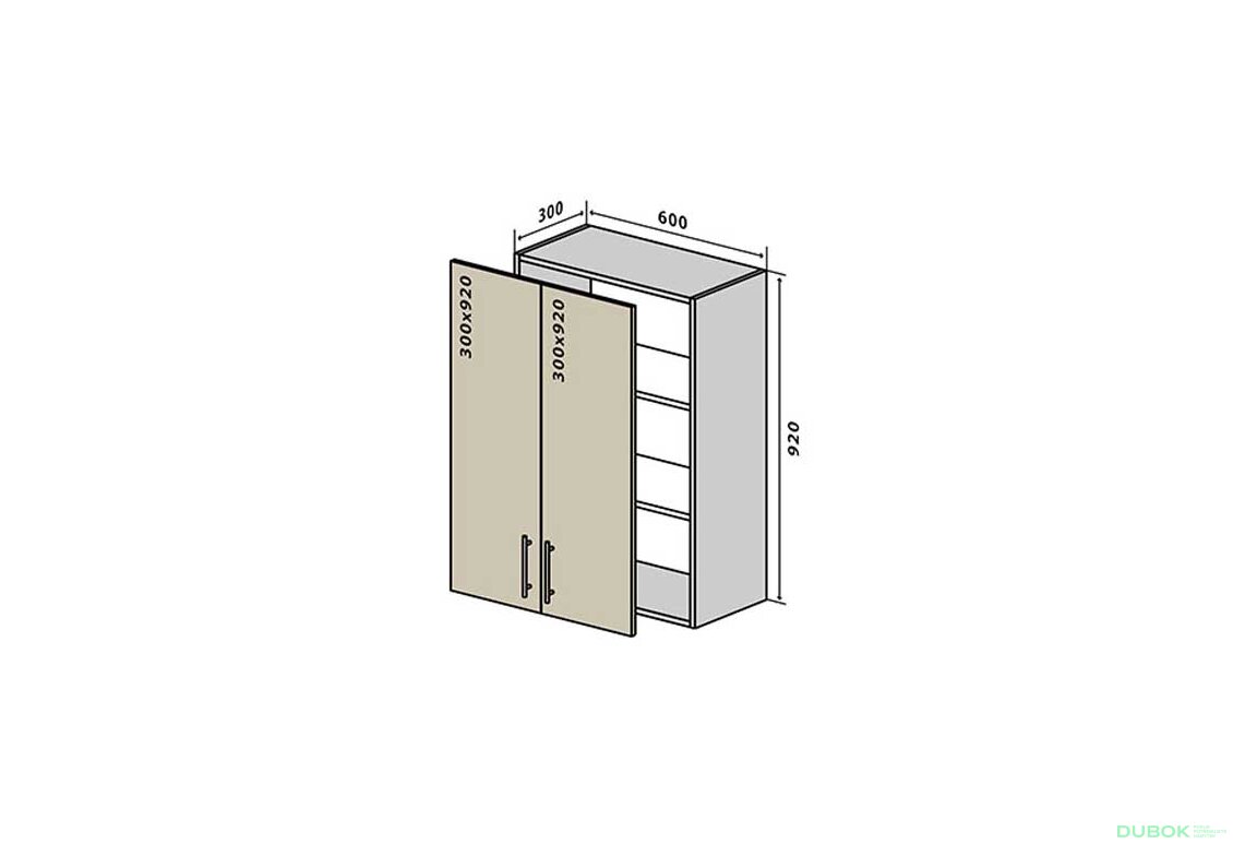 V46 Skříňka 2D 60 Interno Glaňec Luxe
