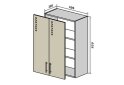 Obrázek 1 - V46 Skříňka 2D 60 Interno Glaňec Luxe