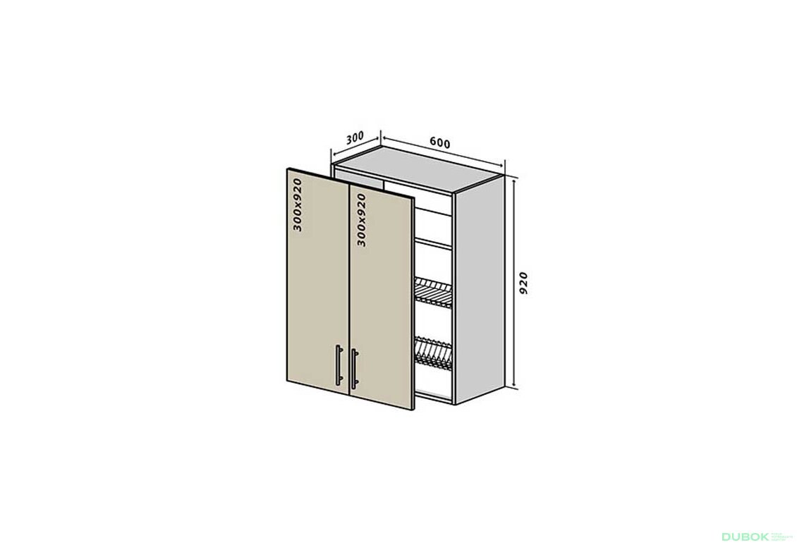 V47 Skříňka 2D 60 Sušák Interno Glaňec Luxe