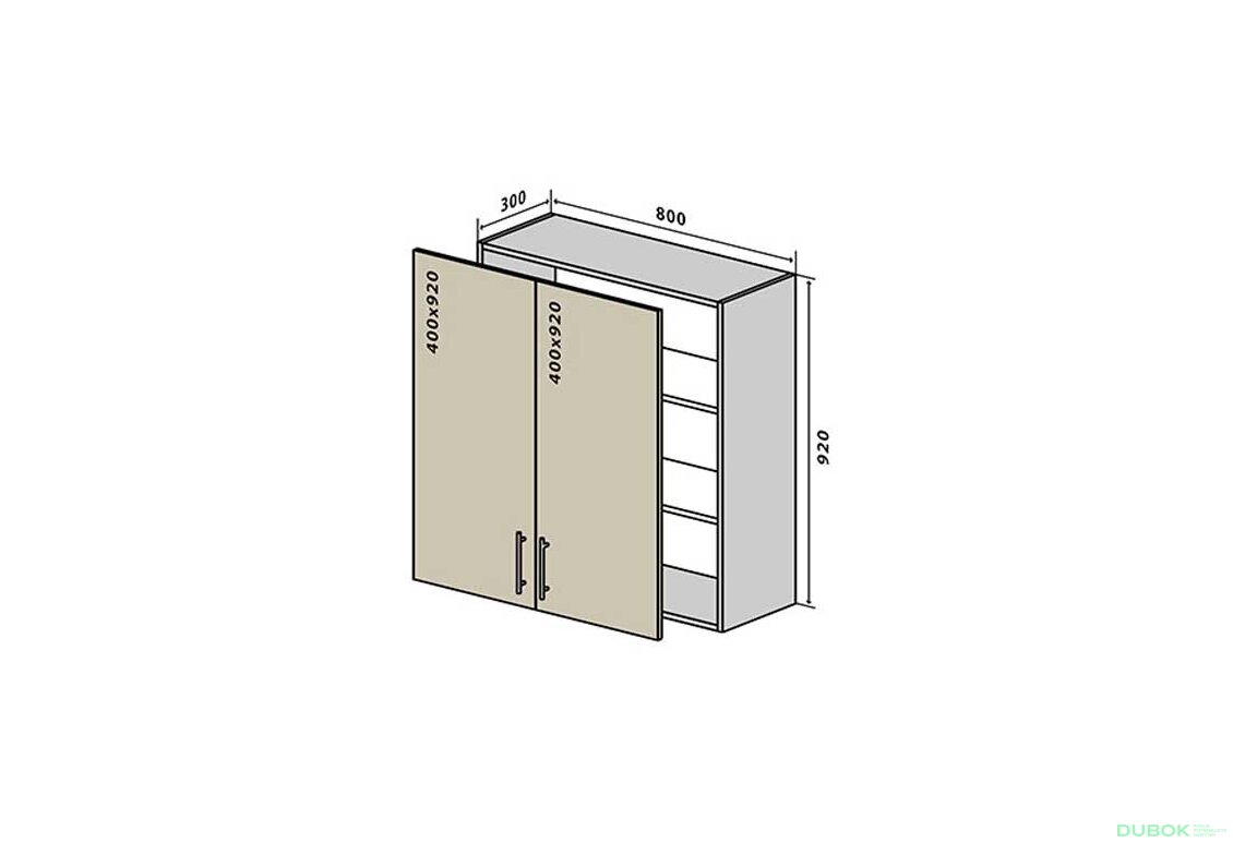 V48 Skříňka 2D 80 Interno Glaňec Luxe
