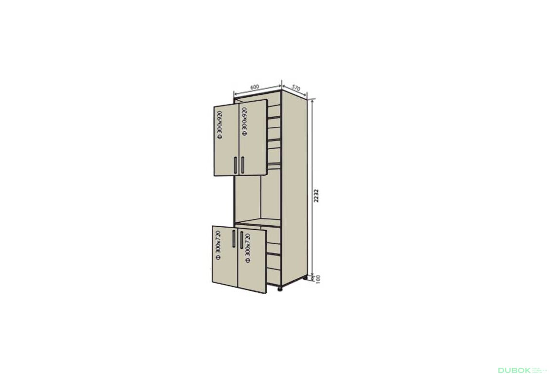 N20 Skříň (horní f30x92-2ks, dolní f30x72-2ks) Interno Glaňec Luxe