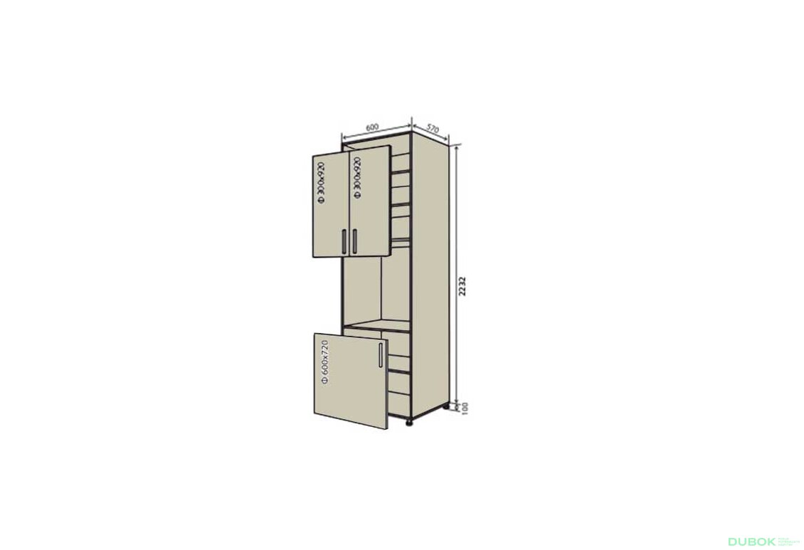 N20 Skříň (vršek f30x92-2ks, spodek f60x72-1ks) Interno Glaňec Luxe
