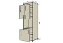 Obrázek 1 - N20 Skříň (vršek f30x92-2ks, spodek f60x72-1ks) Interno Glaňec Luxe